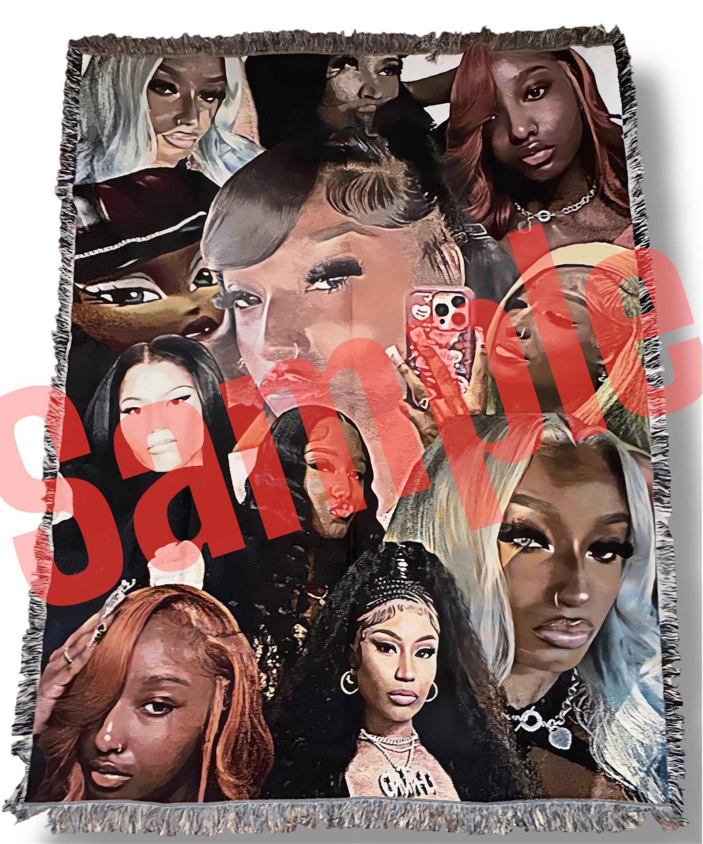 Custom Tapestry Hoodie (Cropped V-Neck)