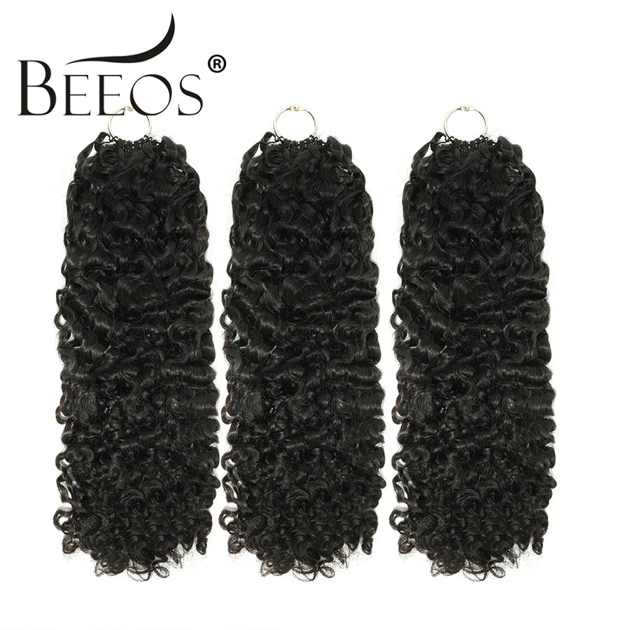 Luxe Burmese Curly Crochet Hair | Raw Human Hair-1B