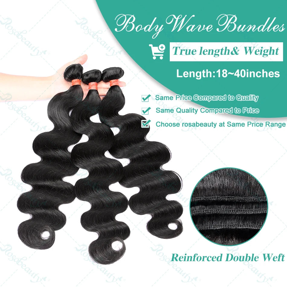 Brazilian Body Wave Bundles: Raw Human Hair