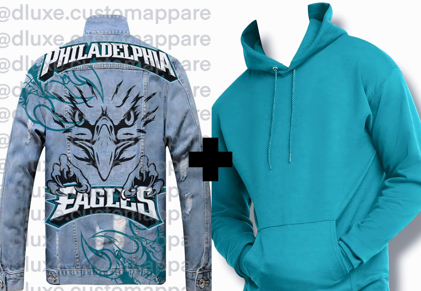 Sports Football Denim/Hoodie Jacket