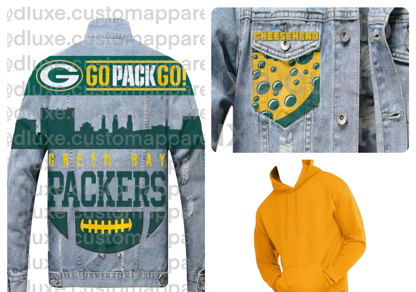 Sports Football Denim/Hoodie Jacket