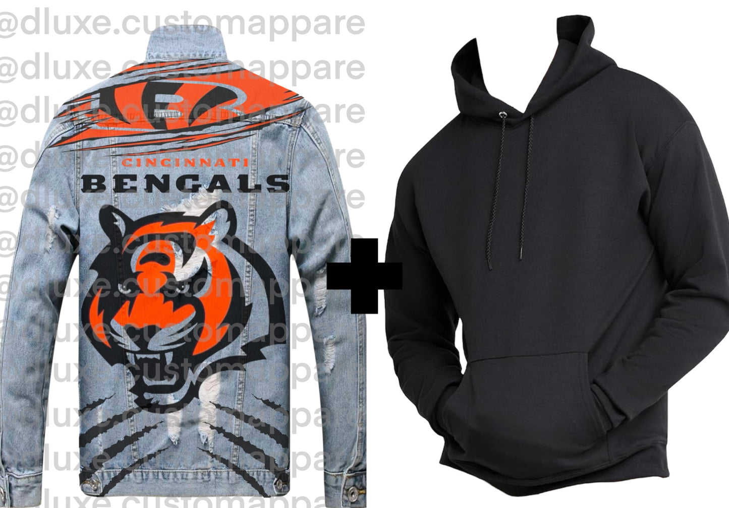 Sports Football Denim/Hoodie Jacket
