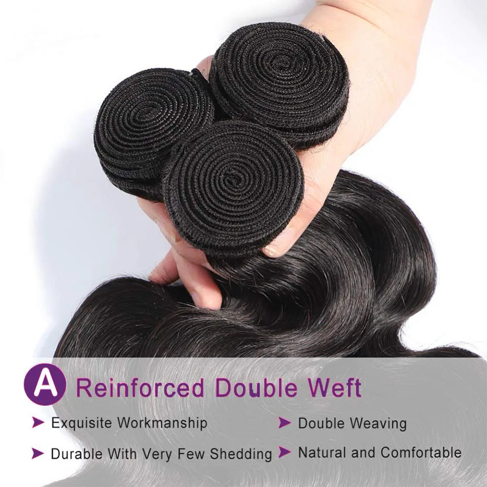 Luxe 16A Body Wave Bundles– Virgin Raw Brazilian Human Hair