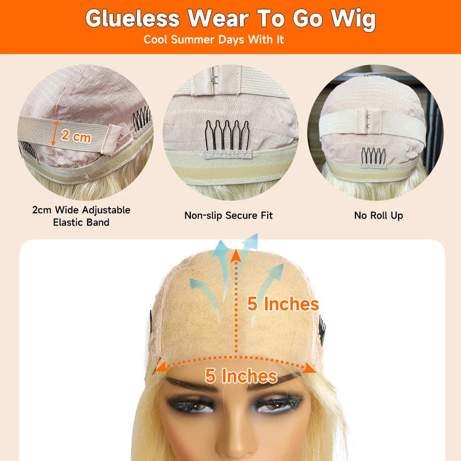 Luxe 613 Blonde Glueless Human Hair Wig