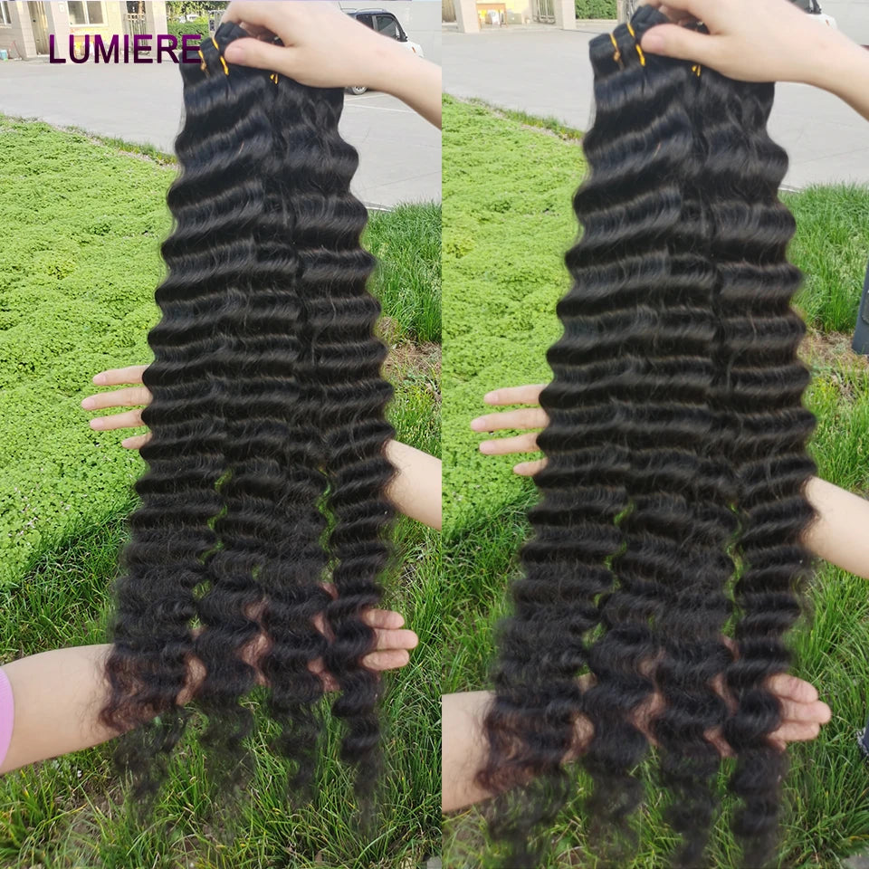 Luxe Loose Deep Wave Bundles – Virgin Raw Brazilian Human Hair