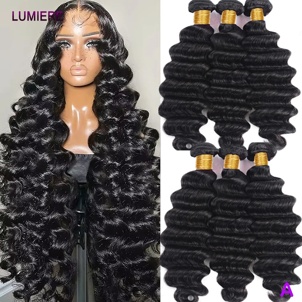 Luxe Loose Deep Wave Bundles – Virgin Raw Brazilian Human Hair