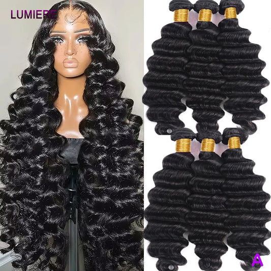 Luxe Loose Deep Wave Bundles – Virgin Raw Brazilian Human Hair