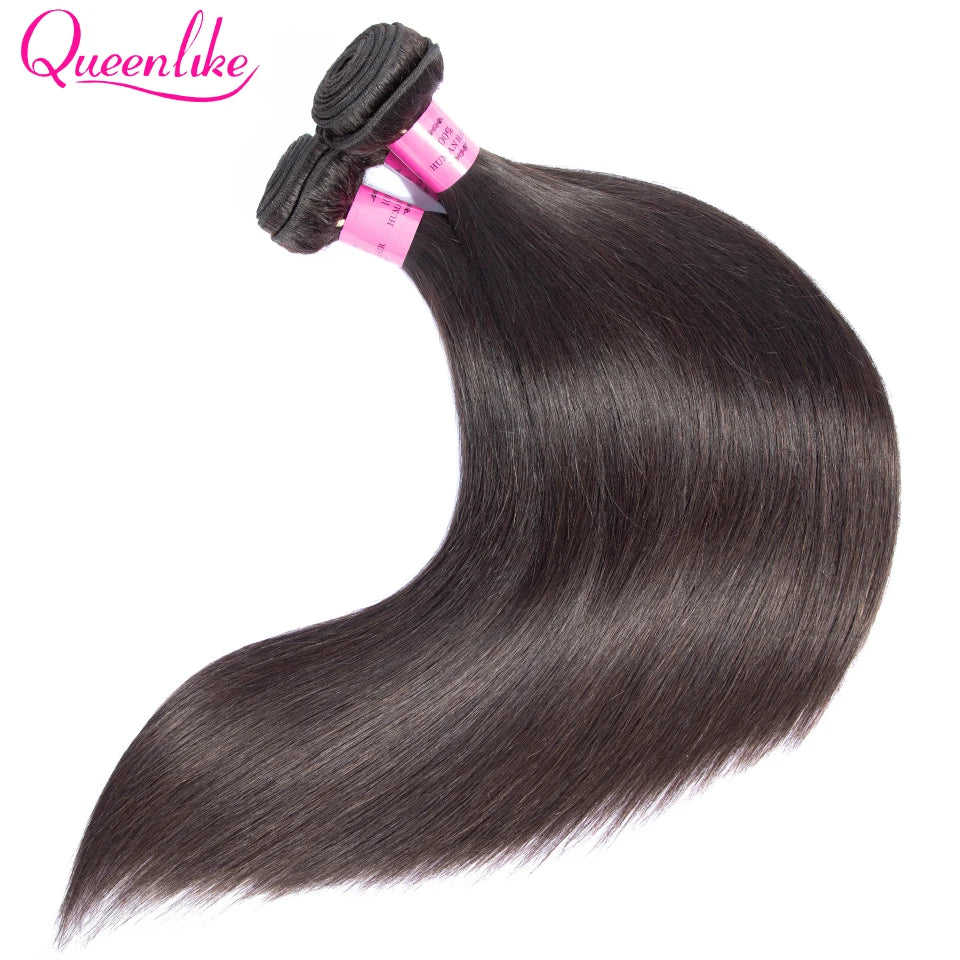 100% Brazilian Raw Human Hair - Straight Bundles with Closure