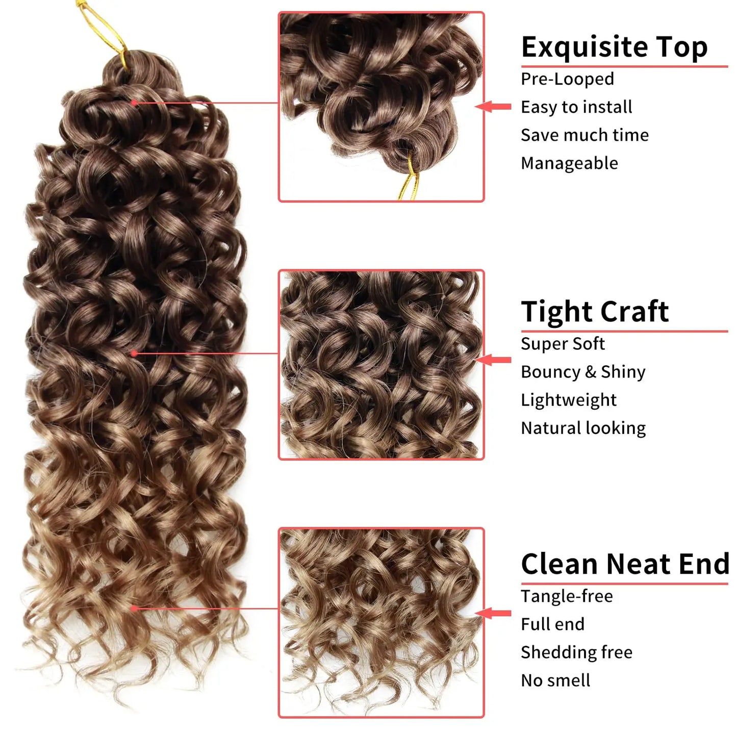 12" Short Curly Crochet Braids - Deep Twist