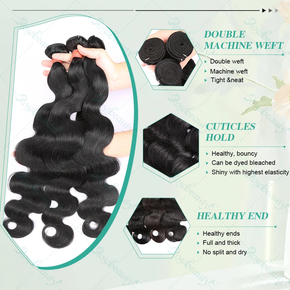 Brazilian Body Wave Bundles: Raw Human Hair