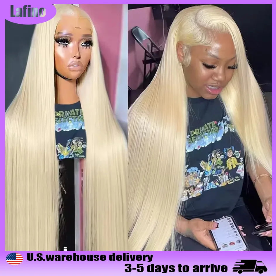 613 Honey Blonde Bone Straight HD Lace Frontal Wig