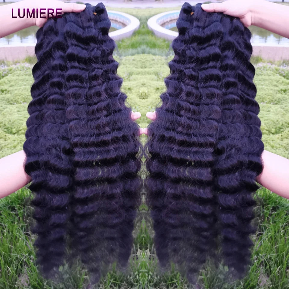 Luxe Loose Deep Wave Bundles – Virgin Raw Brazilian Human Hair